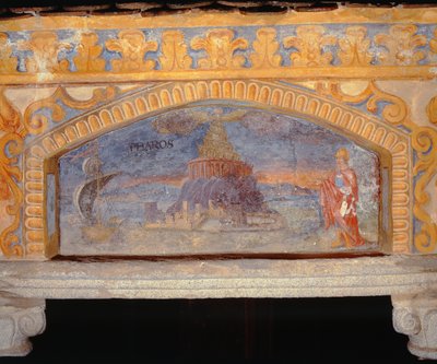 منارة الإسكندرية ، من بئر عجائب العالم (Pozzo delle Meraviglie) ، 1669-1673 بواسطة نيكولاس شيل